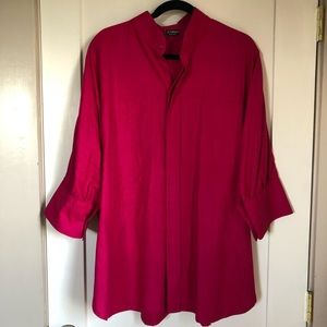 Button-down 100% silk blouse